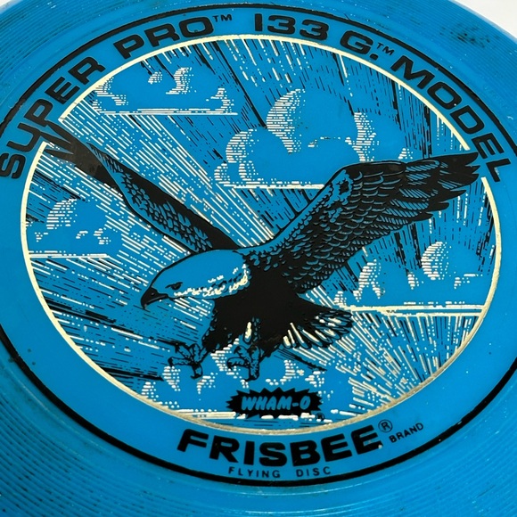 Vintage turquoise super pro 133 g model frisbee by wham-o - Picture 2 of 3